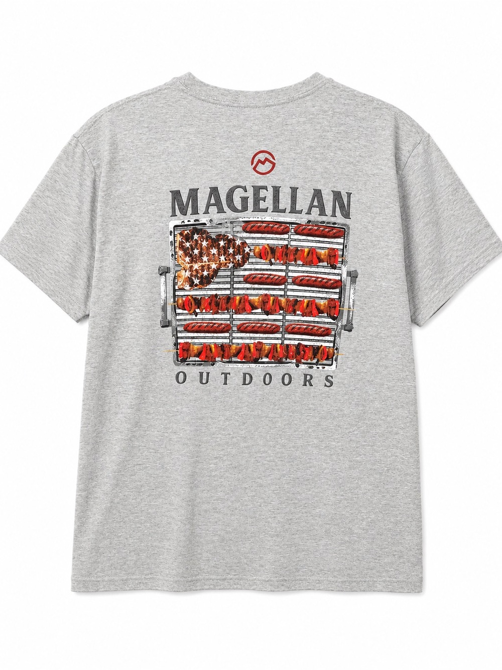 Magellan Outdoors Men’s XL Gray Hot Dog Graphic Print Crew Neck T-Shirt